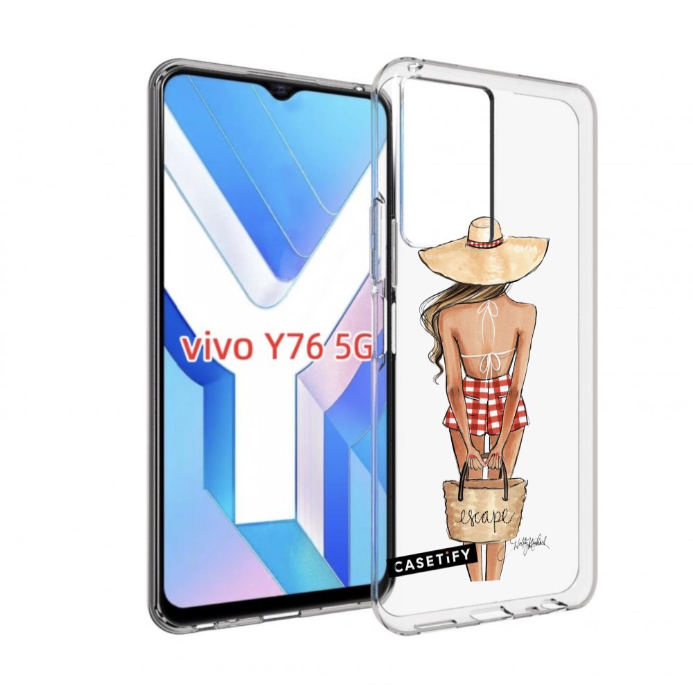 

Чехол MyPads CASETiFY женский для Vivo Y76 5G, Прозрачный, Tocco