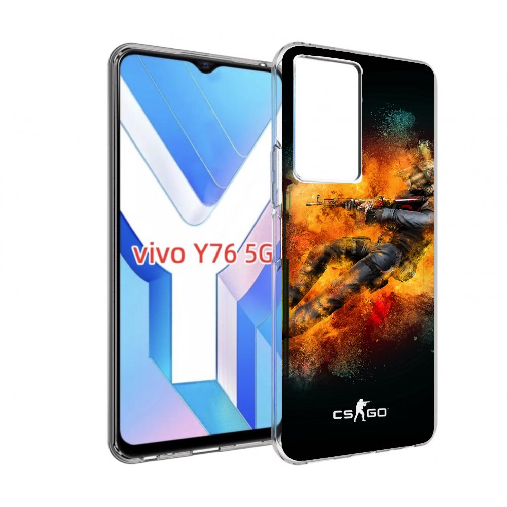 

Чехол MyPads CS-go-Контр-террорист мужской для Vivo Y76 5G, Прозрачный, Tocco