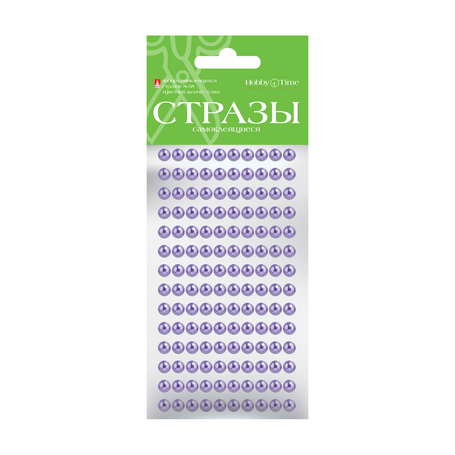 

НАБОР САМОКЛЕЯЩИХСЯ СТРАЗ №58, "ЦВЕТНОЙ ЖЕМЧУГ", 6 ММ, 5 ЦВ., Арт. 2-118/06