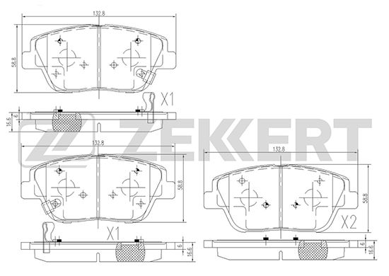 

Тормозные колодки ZEKKERT дисковые BS-1952