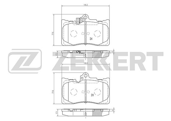 

Тормозные колодки ZEKKERT дисковые BS-2082