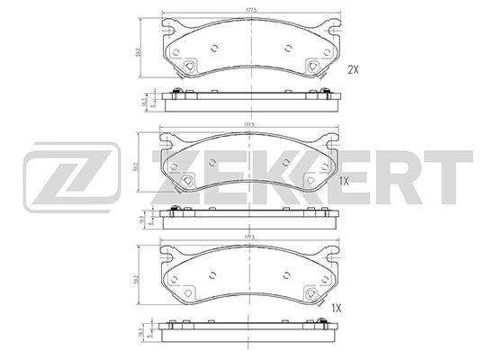 

Тормозные колодки ZEKKERT дисковые BS-2128