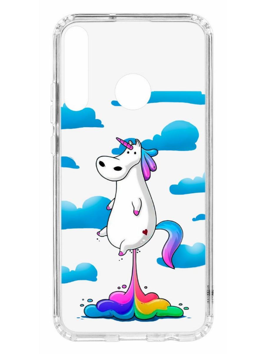 фото Чехол для huawei p40 lite e kruche print flying unicorn кruче