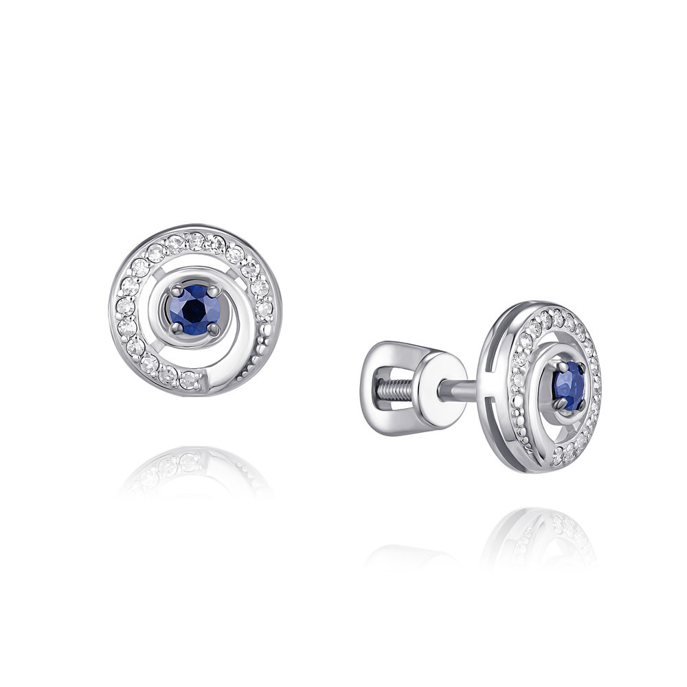 

Серьги пусеты из белого золота ADAMAS 21041447/01-А51ДЧ-432, сапфир/бриллиант, 21041447/01-А51ДЧ-432