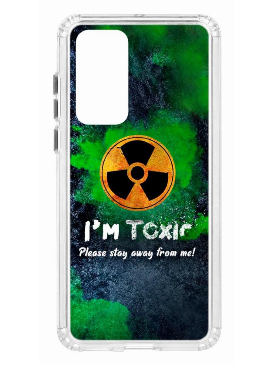 

Чехол для Huawei P40 Kruche Print Toxic, Прозрачный;разноцветный