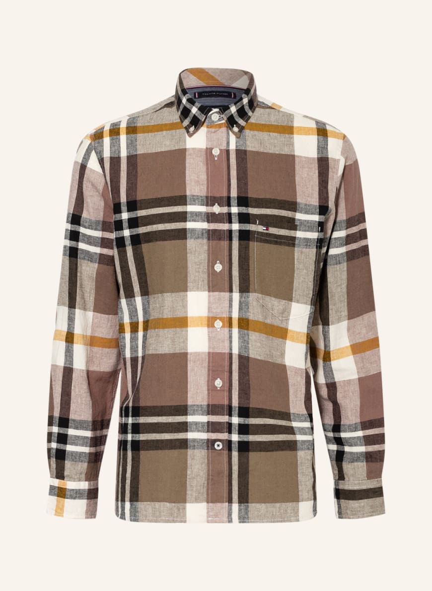 

Рубашка мужская Tommy Hilfiger 1001292076 коричневая M (доставка из-за рубежа), 1001292076