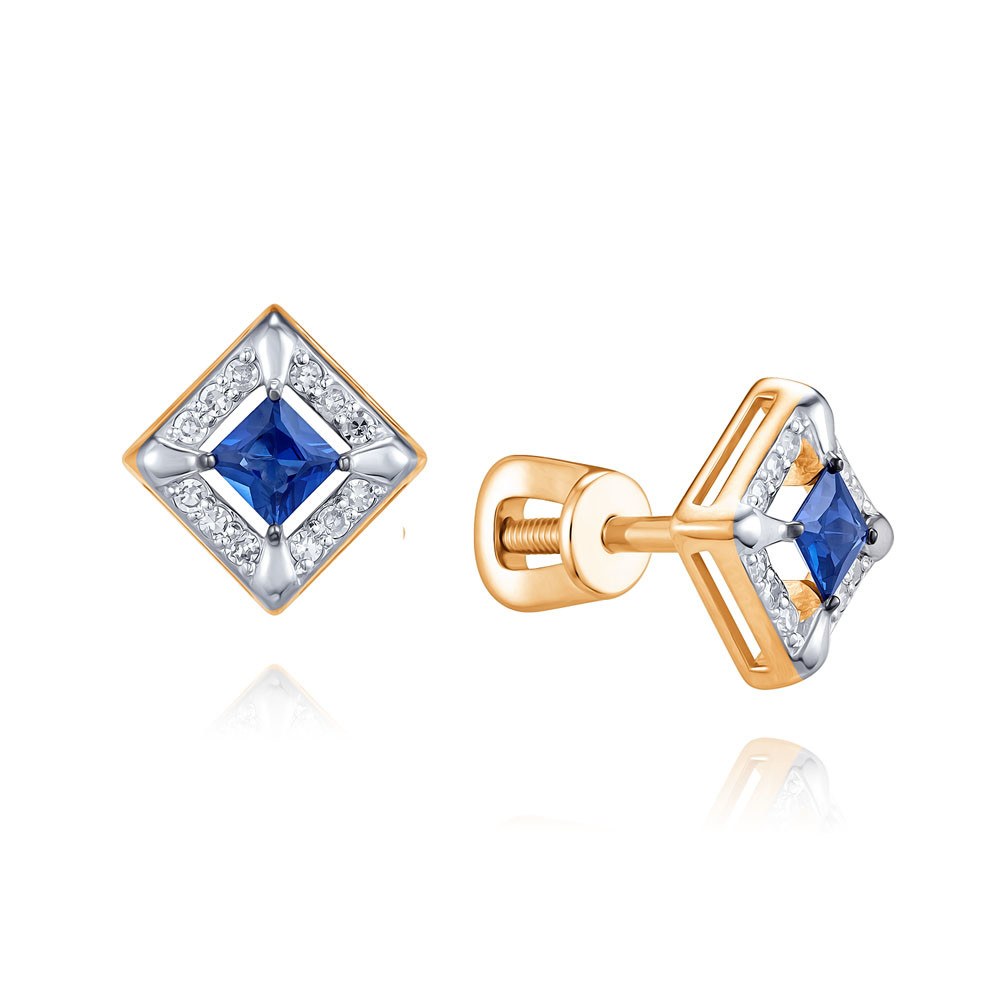 

Серьги пусеты из красного золота ADAMAS 21041689/01-А50ДЧ-432, сапфир/бриллиант, 21041689/01-А50ДЧ-432