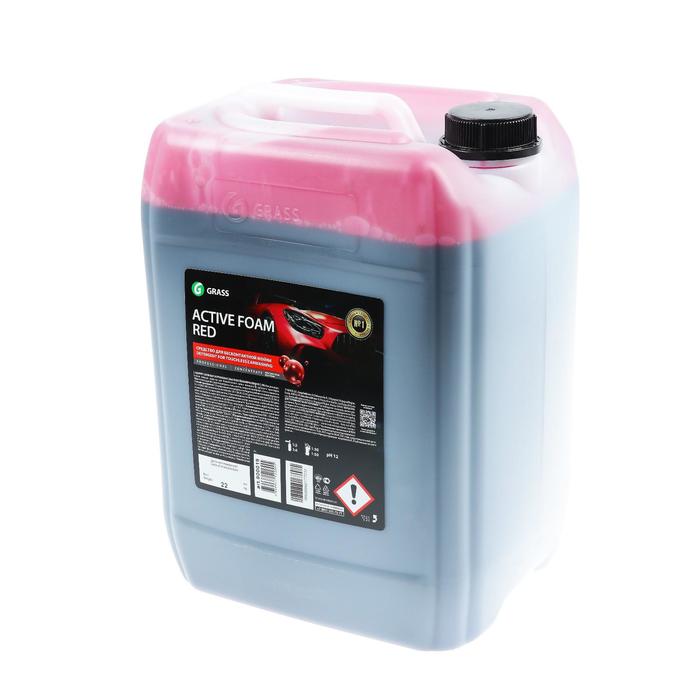 

Шампунь для бесконтактной мойки Grass Active Foam Red, 22 кг, удаляет пыль, масло, насеком