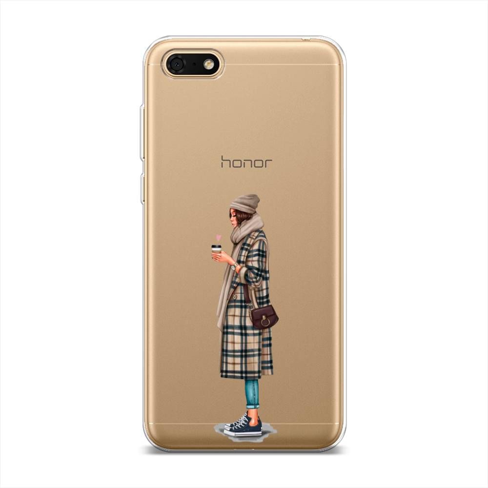 

Чехол на Huawei Honor 7A "Утренний кофе", Коричневый;бежевый, 66350-6