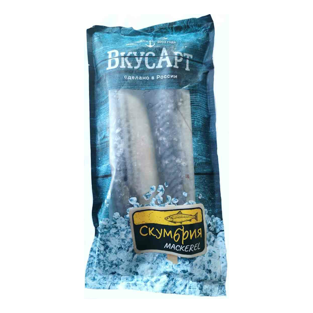 

Скумбрия ВкусАрт неразделанная замороженная +-900 г