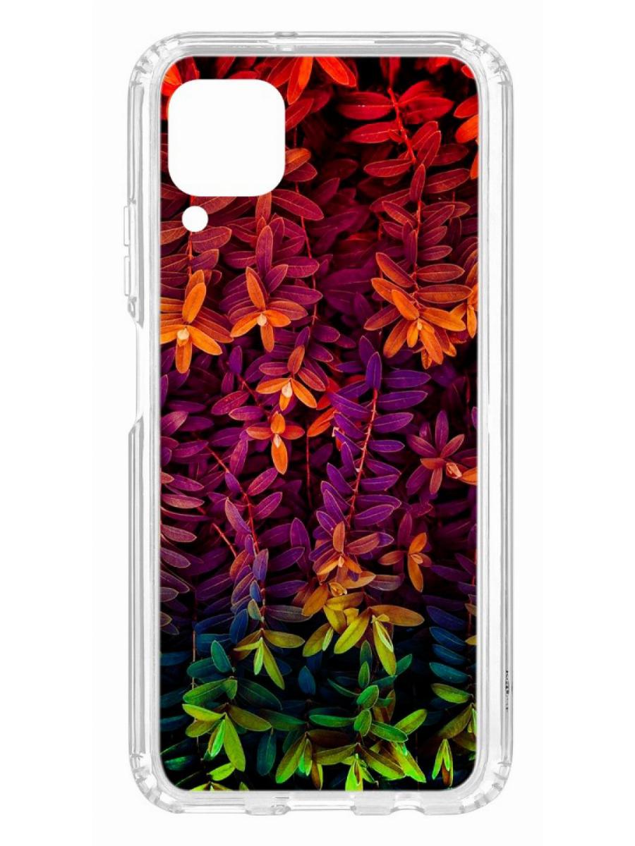 фото Чехол для huawei p40 lite kruche print neon leaves кruче