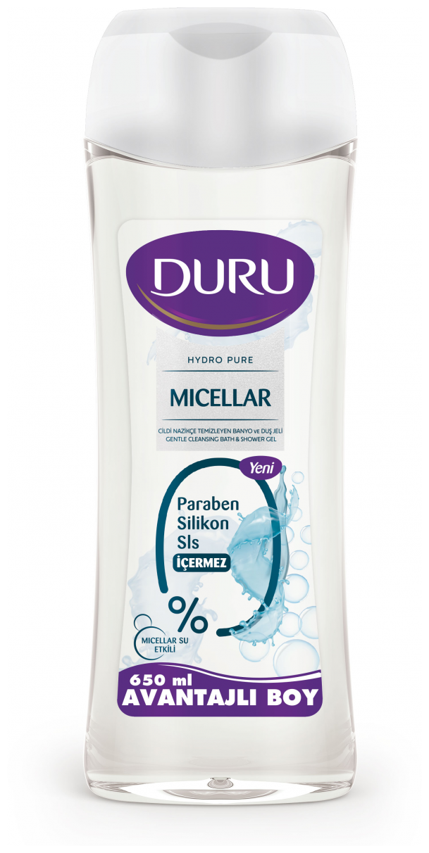 фото Гель для душа duru hydro pure мицеллярный уход, 650 мл