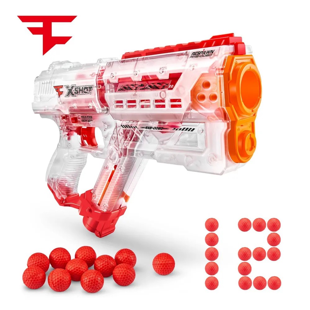 

Игровой набор с бластером ZURU X-SHOT Respawn 12 мягкими шариками 36499