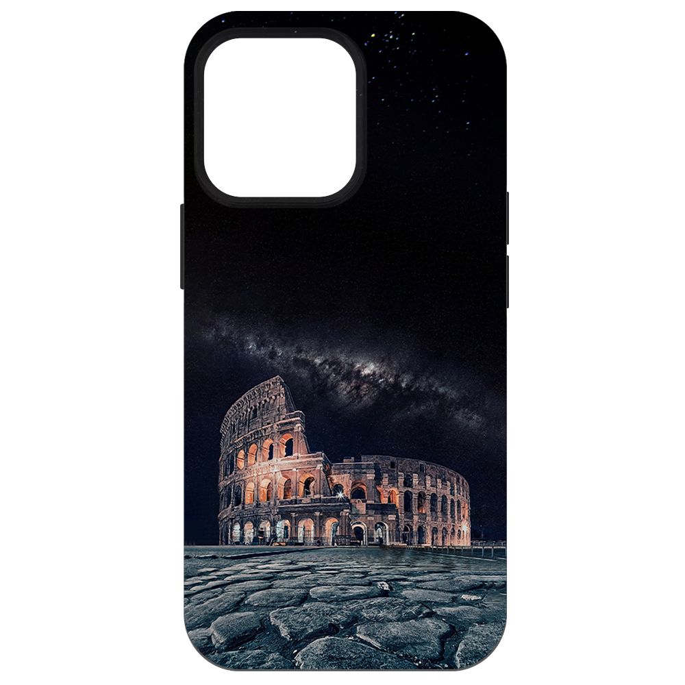 

Чехол-накладка Krutoff Soft Case Италия, Колизей для iPhone 14 Pro Max черный