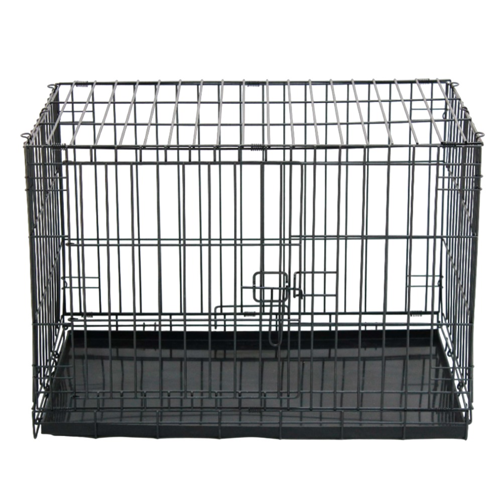 Клетка для собак wikiLAB, 1 дверь, металл, черная, 71х53х49 см