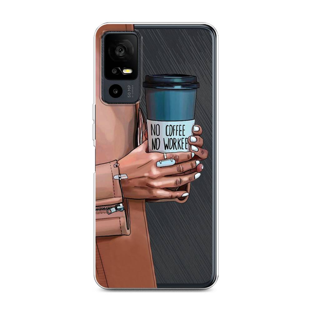 

Чехол Awog на TCL 40R 5G "No coffee", Синий;бежевый;коричневый, 291250-7