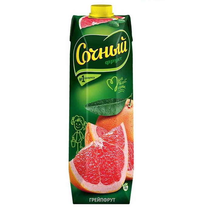 

Из Беларуси: Нектар Сочный Призма грейпфрут, 1 л