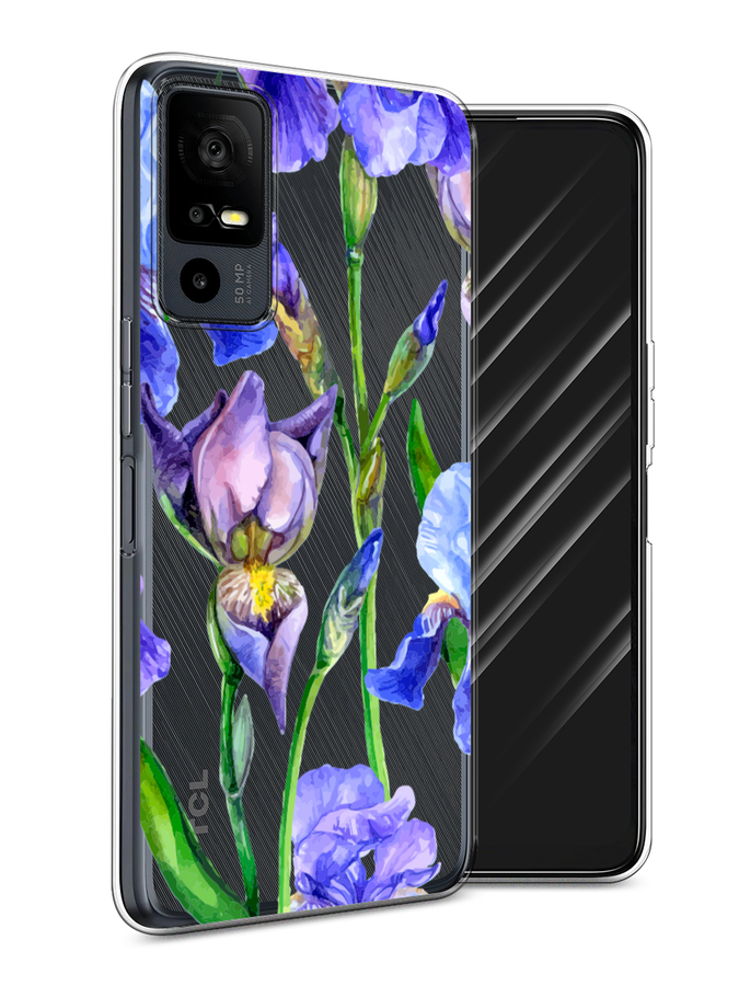 

Чехол Awog на TCL 40R 5G "Синие ирисы", Фиолетовый;голубой;зеленый, 291250-8