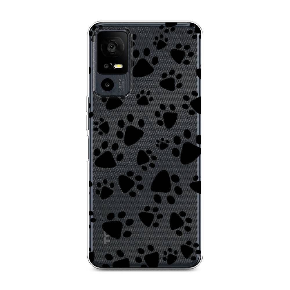 

Чехол Awog на TCL 40R 5G "Лапки черные", Черный, 291250-2