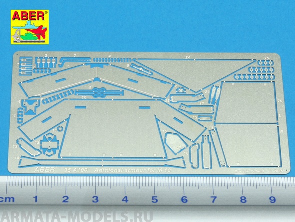 

ABR-35-A100 Дополнения для Additional armour for US Tank Destroyer M10 для 1/35