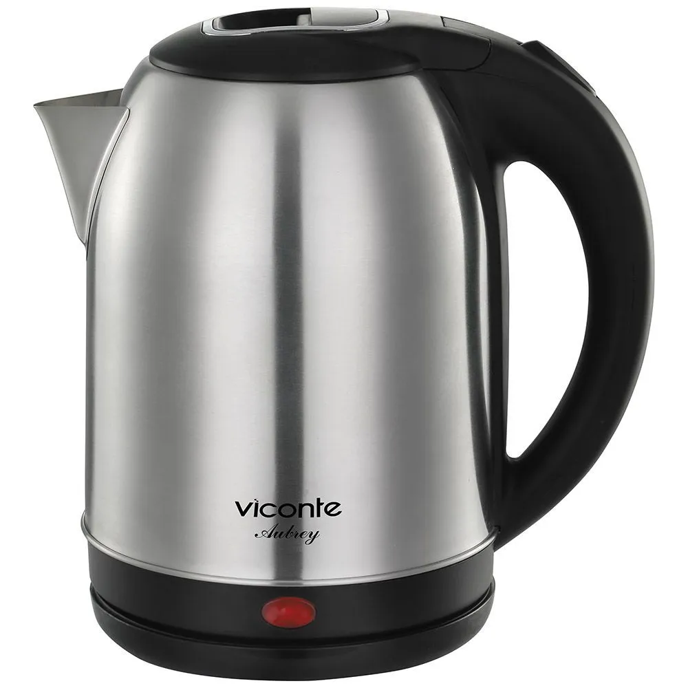 Чайник электрический Viconte VC-3 2.3 л серебристый, черный термопот viconte vc 3501 5 л