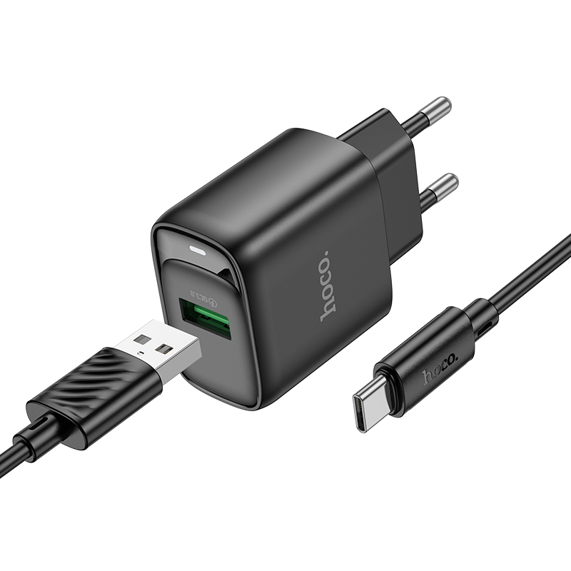 

Сетевое зарядное устройство Hoco C140A type-c - usb 1xUSB 3 А черный, C140A