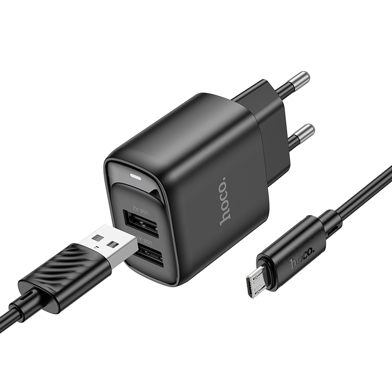 

Сетевое зарядное устройство Hoco C134A type-c - type-c 2xUSB 3 А белый, C134A