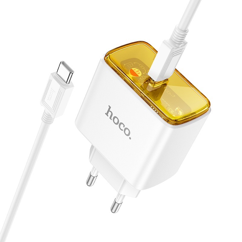 

Сетевое зарядное устройство Hoco CS41A lightning - usb type-c 1xUSB Type-C 3 А белый, CS41A