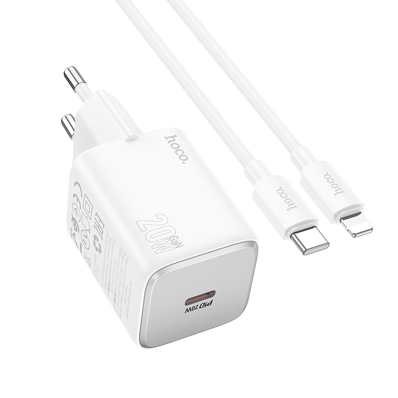 

Сетевое зарядное устройство Hoco N40 lightning - usb type-c 1xUSB Type-C 3 А, N40