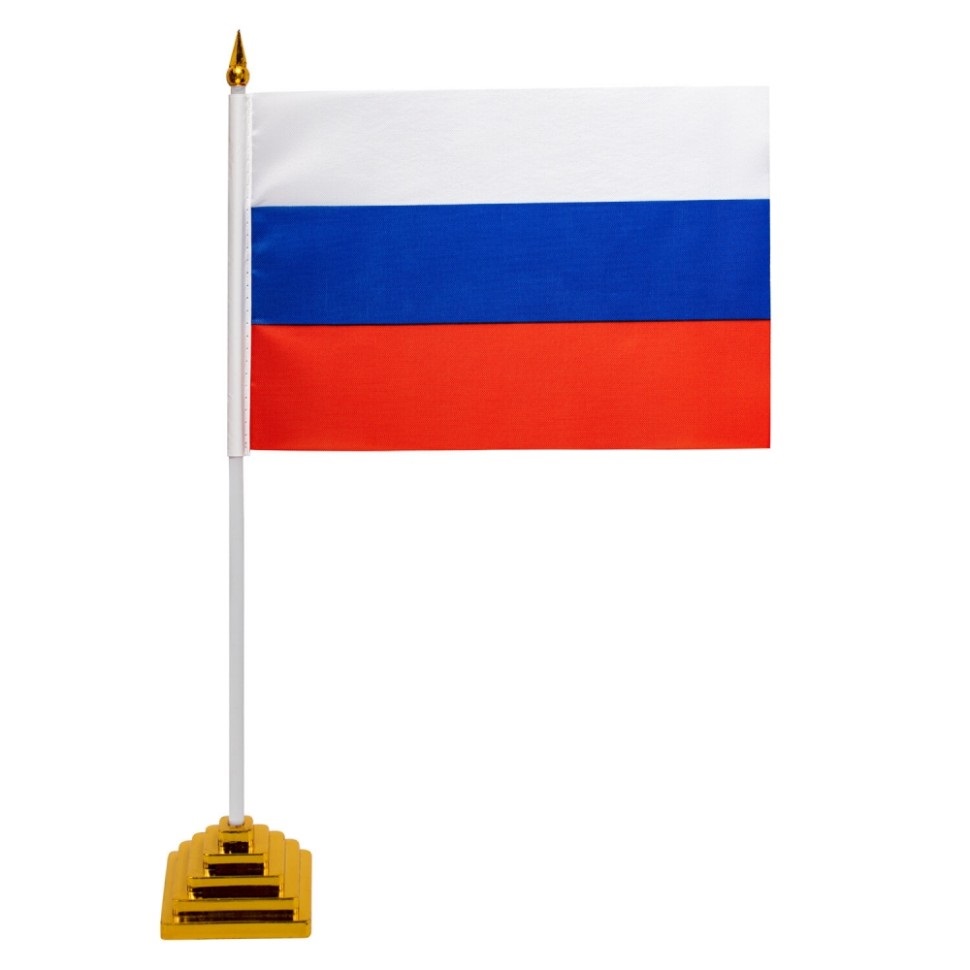 

Набор из 10 шт, Флаг России настольный 14х21 см, без герба, BRAUBERG, 550184, RU22