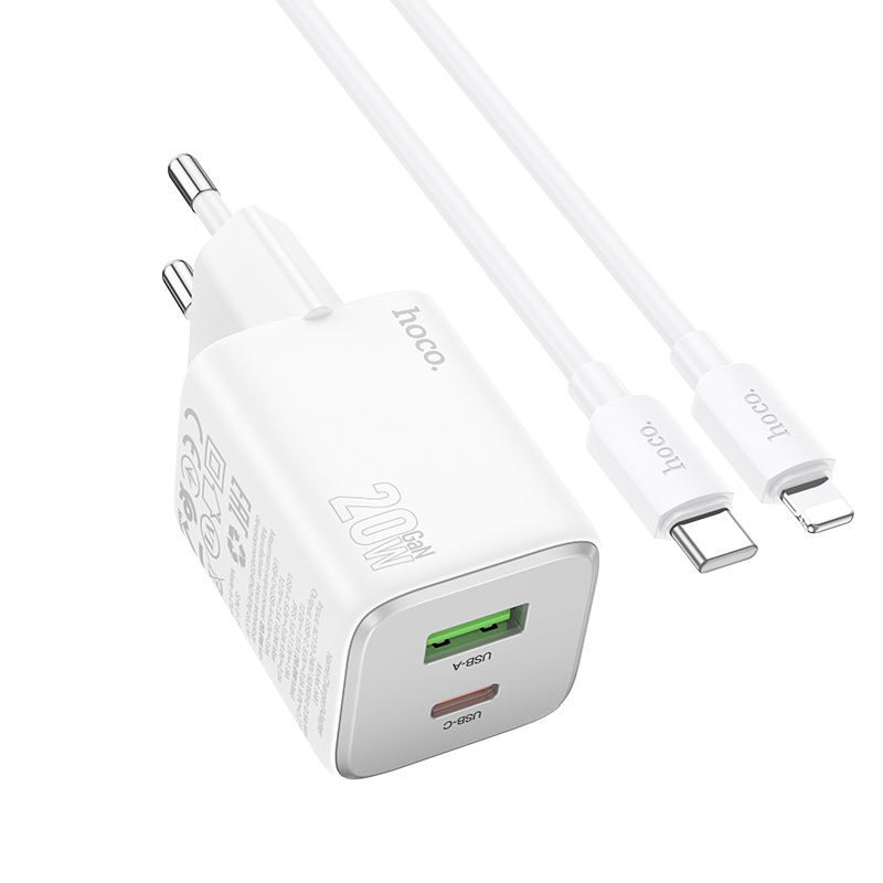 

Сетевое зарядное устройство Hoco N41 lightning - usb type-c 1xUSB 3 А, N41