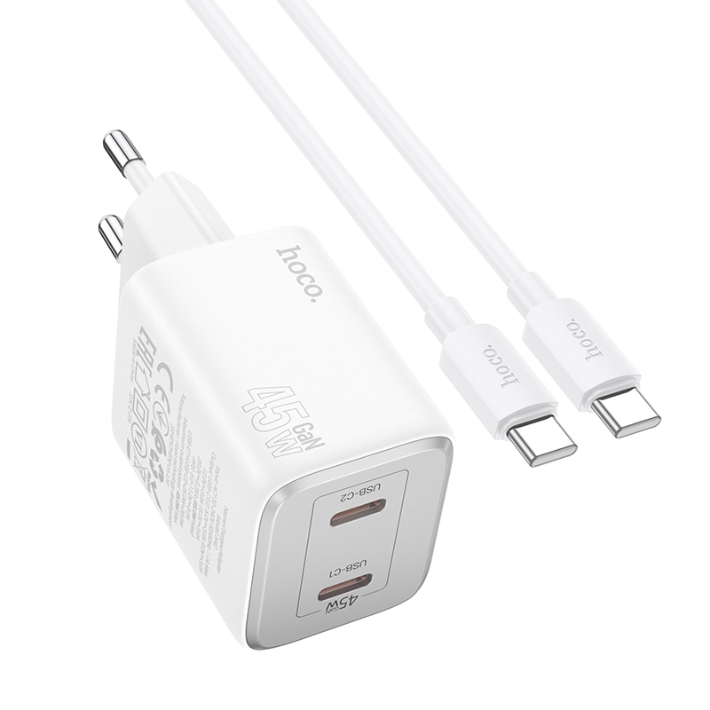 

Сетевое зарядное устройство Hoco N42 type-c - type-c 2хPD 3 А, N42