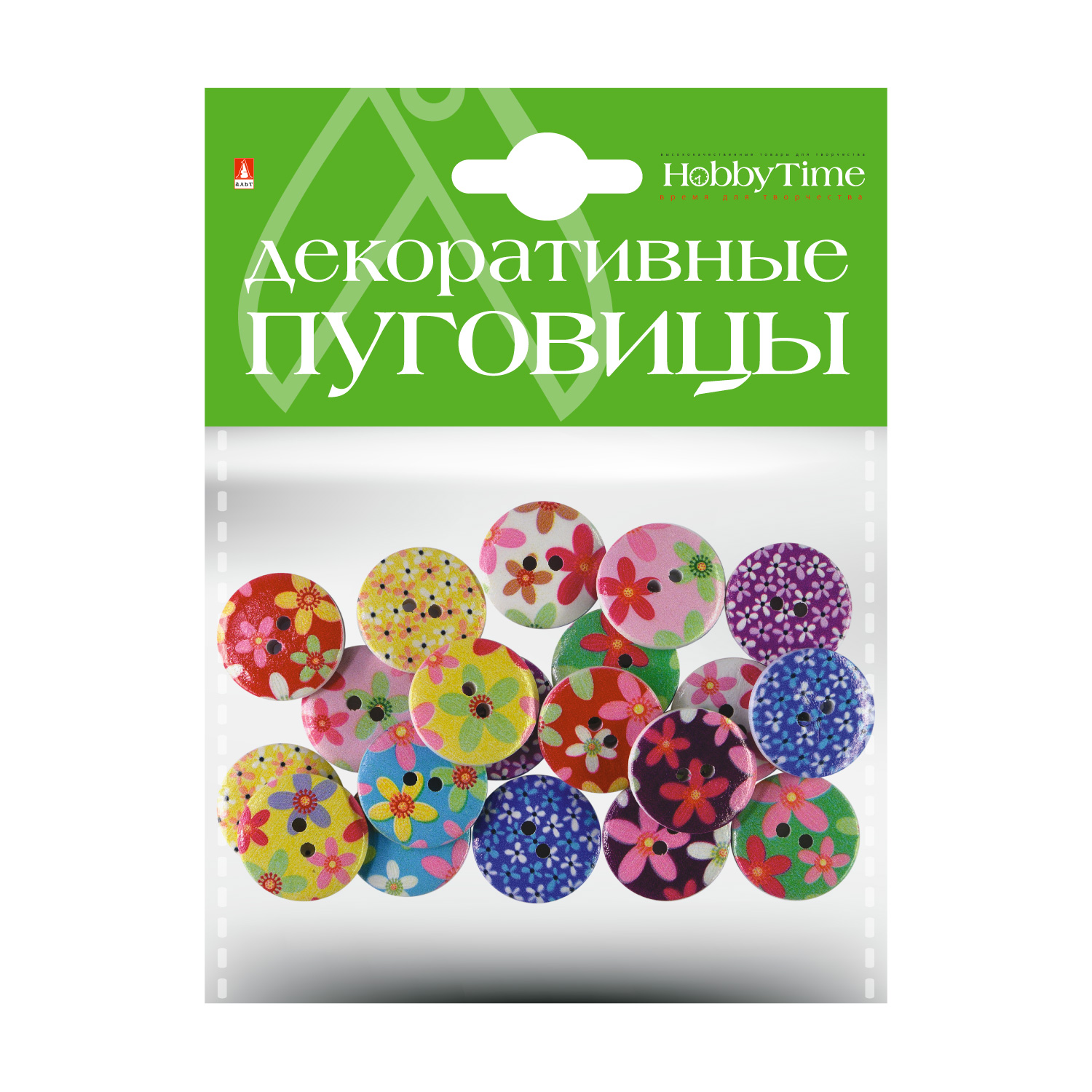 

Декоративные пуговицы. "ЦВЕТОЧКИ" диаметр 20ММ, 2-172/08, Разноцветный