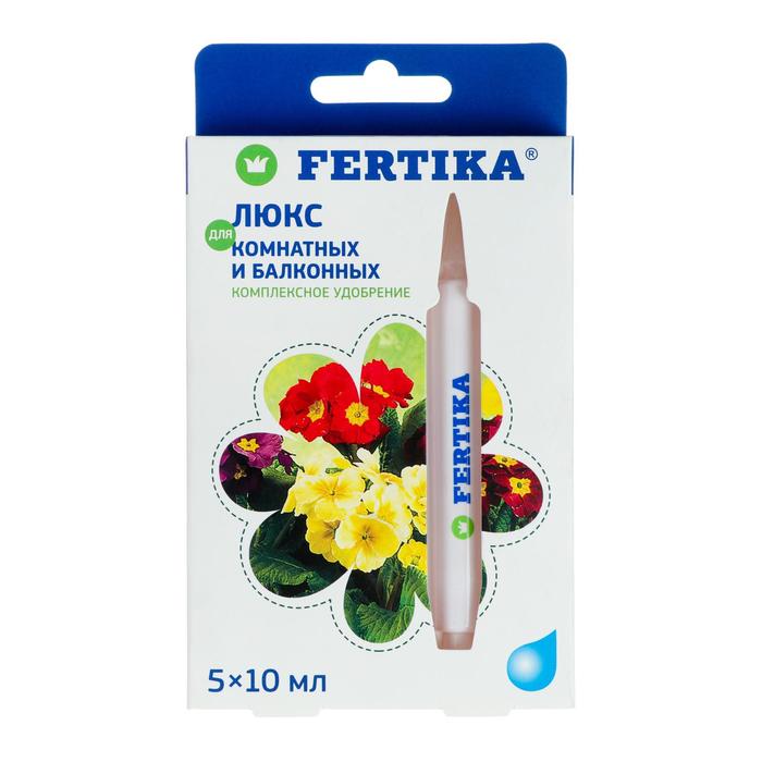 

Удобрение минеральное "Фертика" "Люкс", для комнатных и балконных растений, 5 шт. по 10 мл