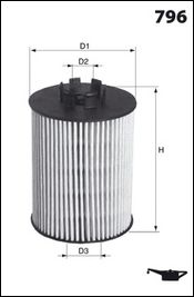 

Фильтр масляный MECAFILTER ELH4306