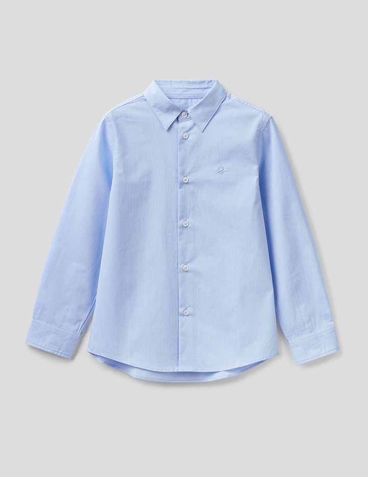

Рубашка для мальчиков Benetton цв. голубой р.170, 21A_5DGX5QIS0