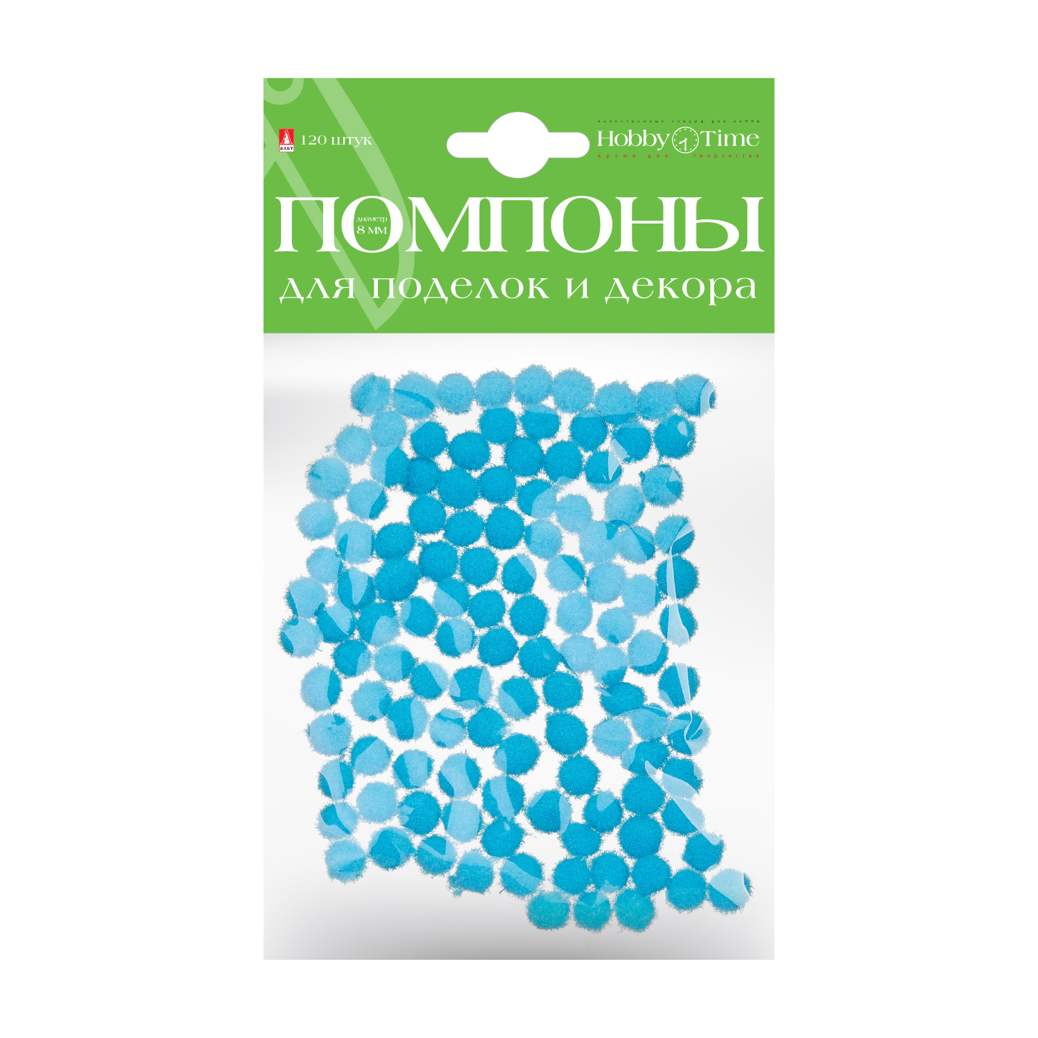 

Помпоны пушистые, 8 ММ, 120 ШТ, ГОЛУБЫЕ, Разноцветный