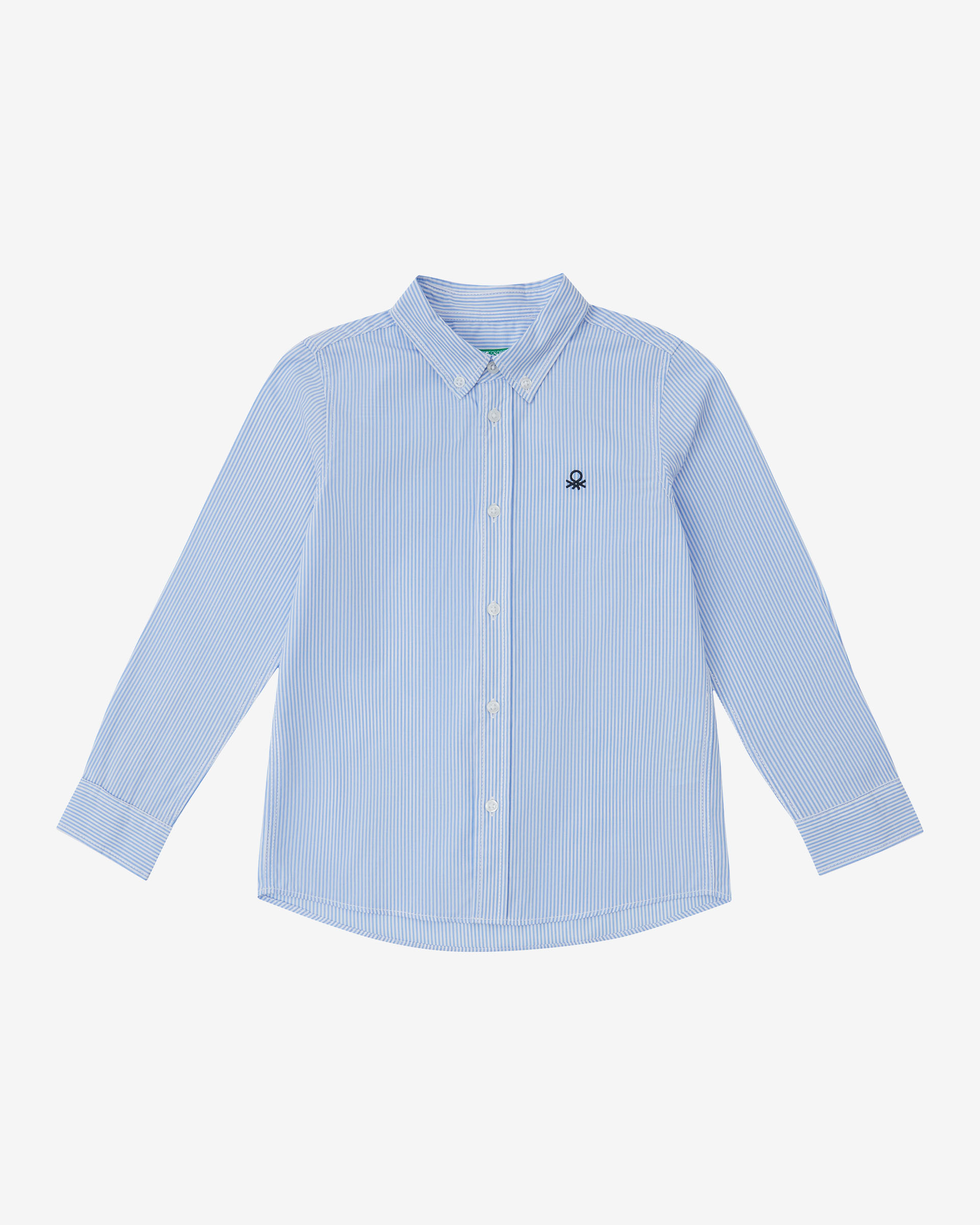 

Рубашка для мальчиков Benetton цв. голубой р.170, 21A_5DU65QHT0