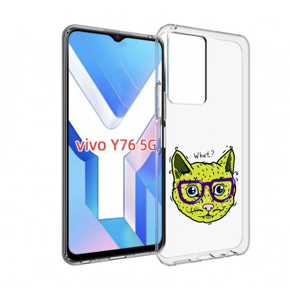 

Чехол MyPads Зеленый кот для Vivo Y76 5G, Прозрачный, Tocco