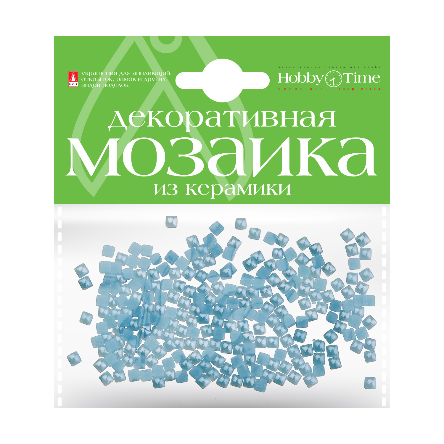 фото Мозаика декоративная из керамики 4х4 мм,200 шт., морская волна hobbytime