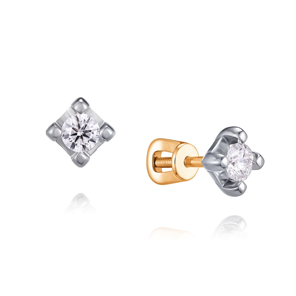 

Серьги пусеты из красного золота ADAMAS 21041660/01-А50Д-41, бриллиант, 21041660/01-А50Д-41