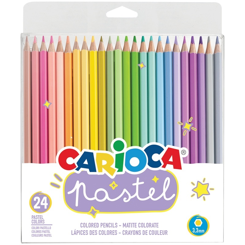 

Carioca "Pastel", 24 цветов, ПВХ, европодвес, Разноцветные