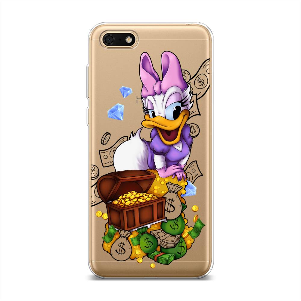 

Чехол на Huawei Honor 7A "Rich Daisy Duck", Коричневый;белый;фиолетовый, 66350-6