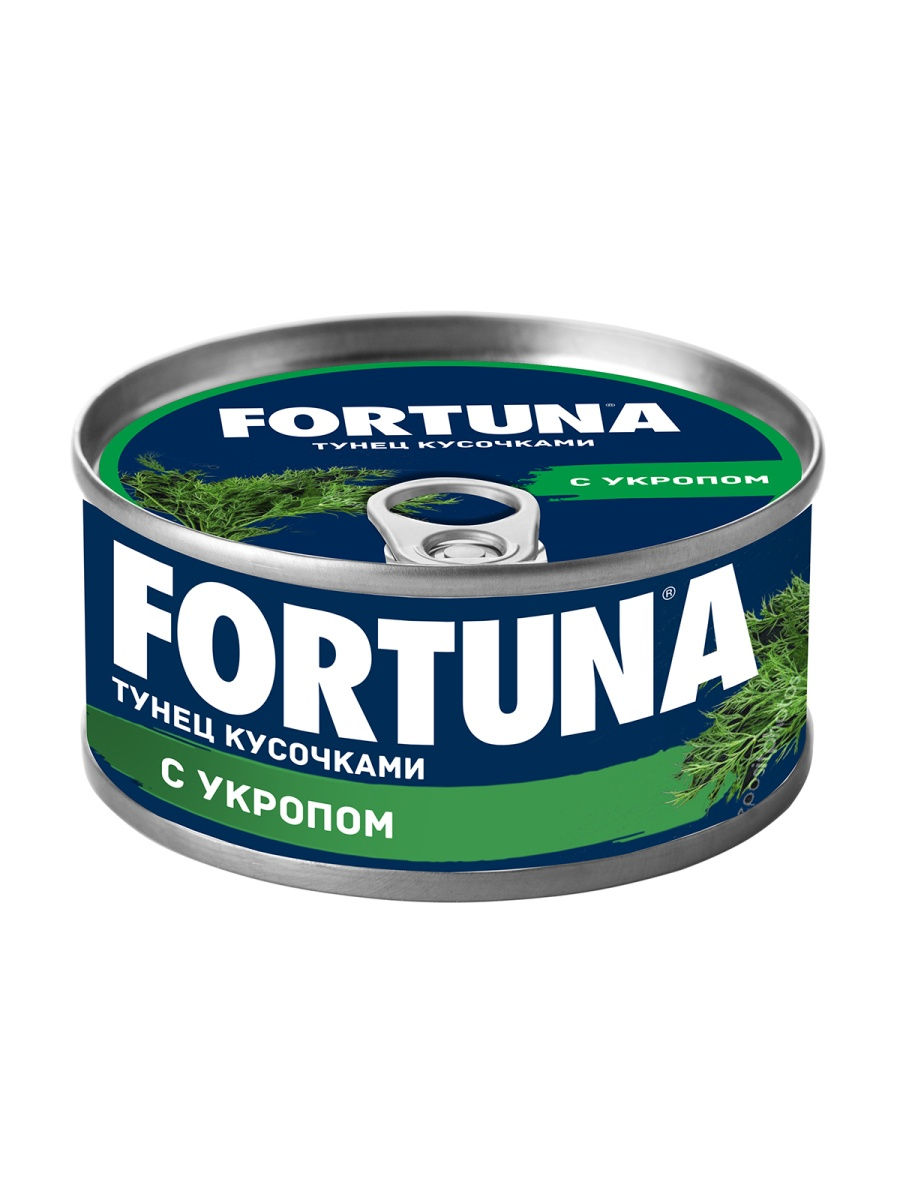 Тунец Fortuna кусочки в соусе с укропом 185 г
