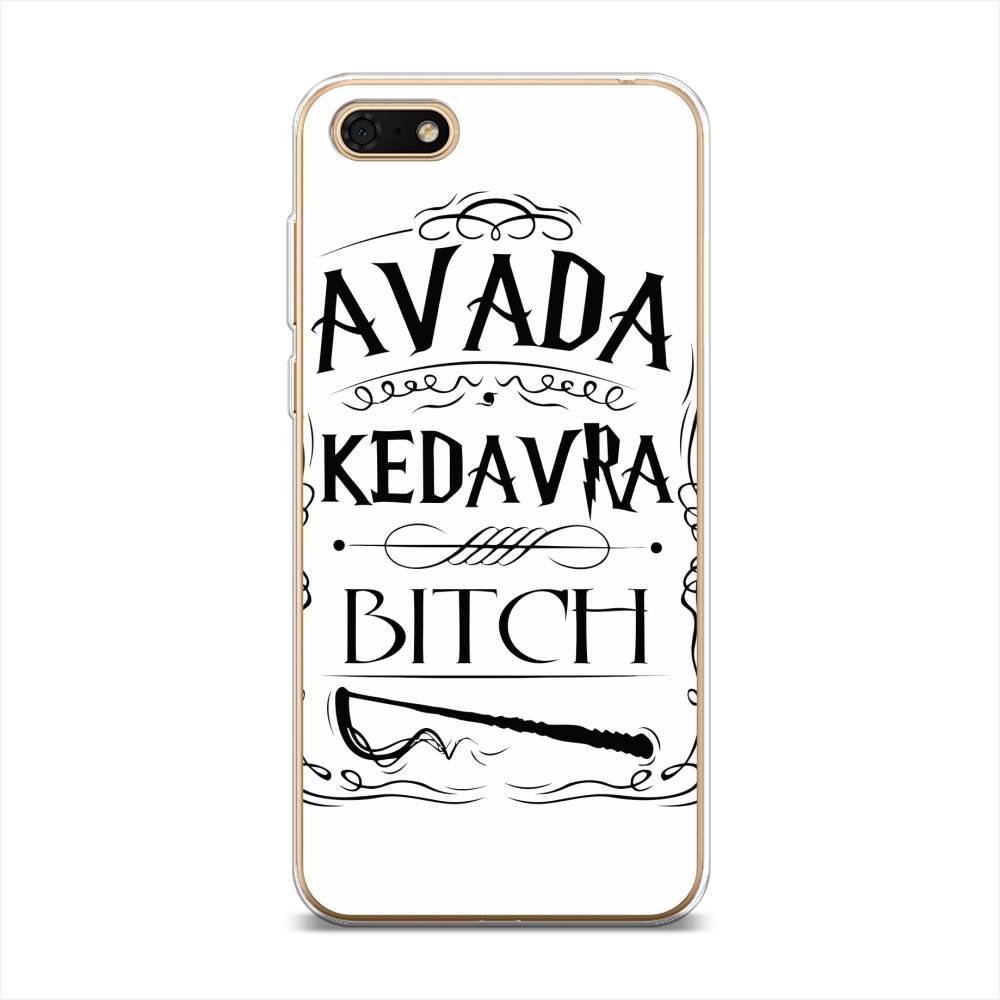 

Чехол на Huawei Honor 7A "Avada kedavra bitch", Белый;серый;черный, 65950-6