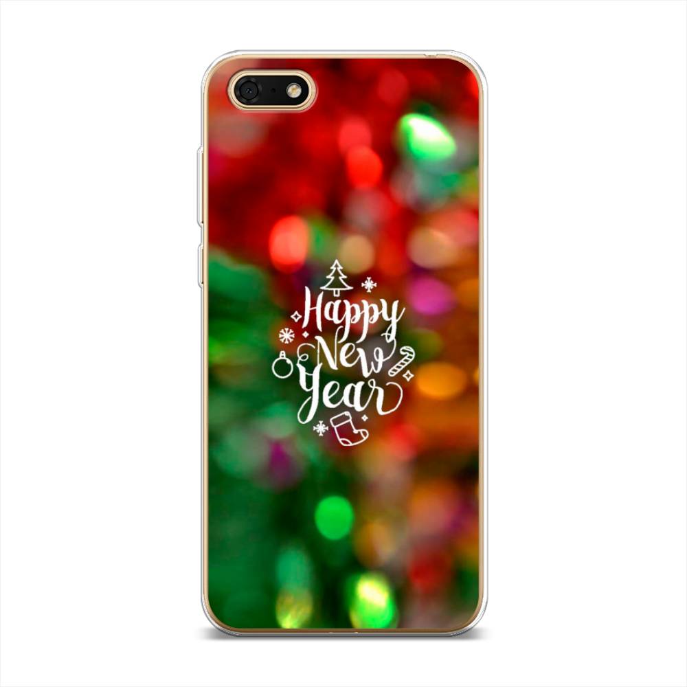 

Чехол на Huawei Honor 7A "Новый Год на елке", Зеленый;красный;желтый, 65950-5