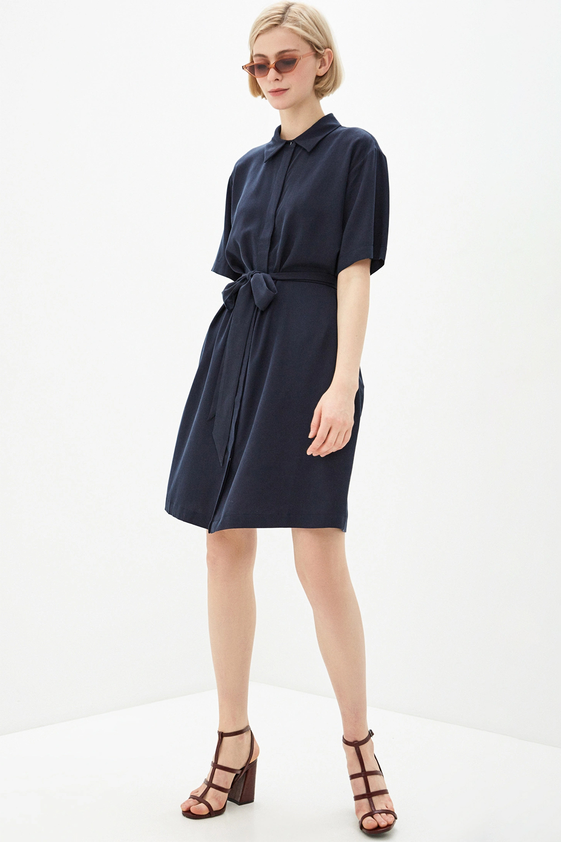 

Платье-рубашка женское Baon B450023 синее XXL, B450023