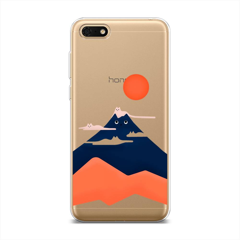 

Чехол на Huawei Honor 7A "Кот-гора", Черный;оранжевый, 65950-4