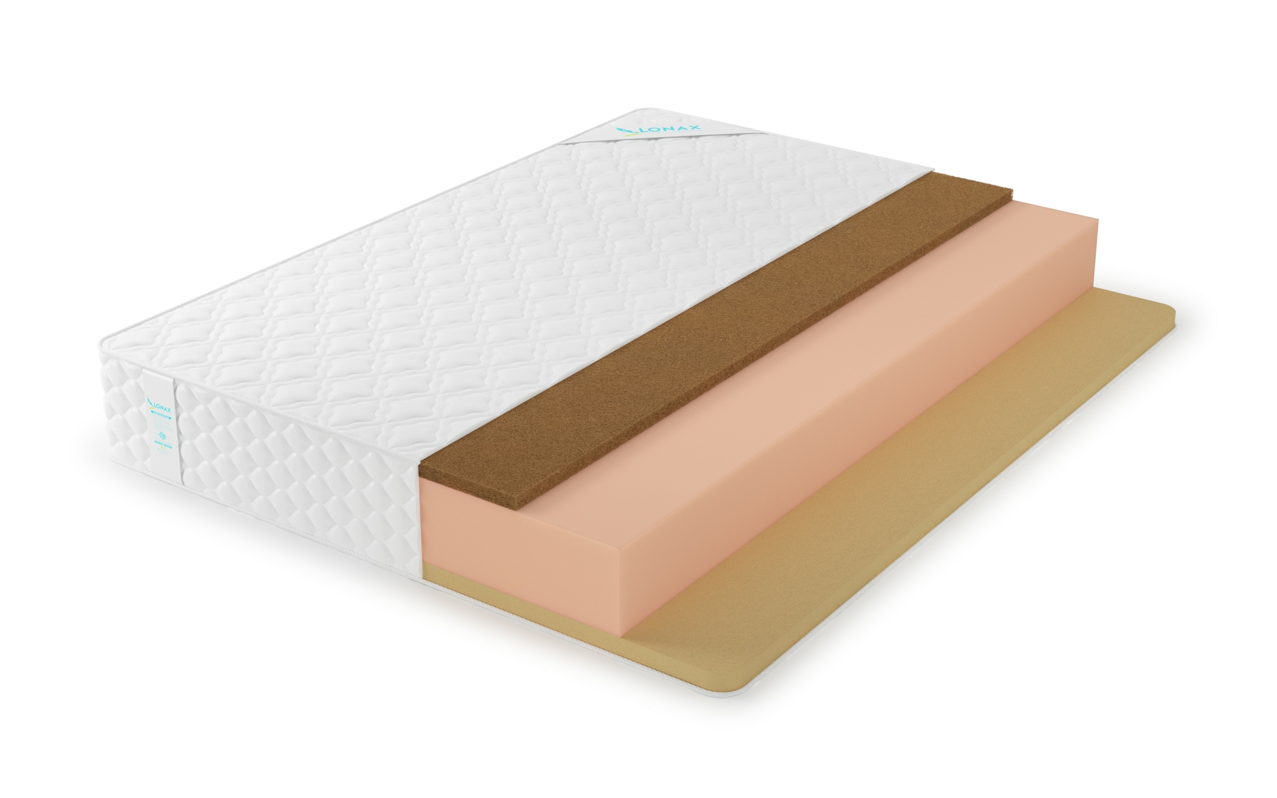 

Матрас Lonax Foam Mix Foam Cocos Memory 3 Max Plus 125х220, Бежевый;белый;серый;серебристый, Foam Cocos Memory 3 Max Plus