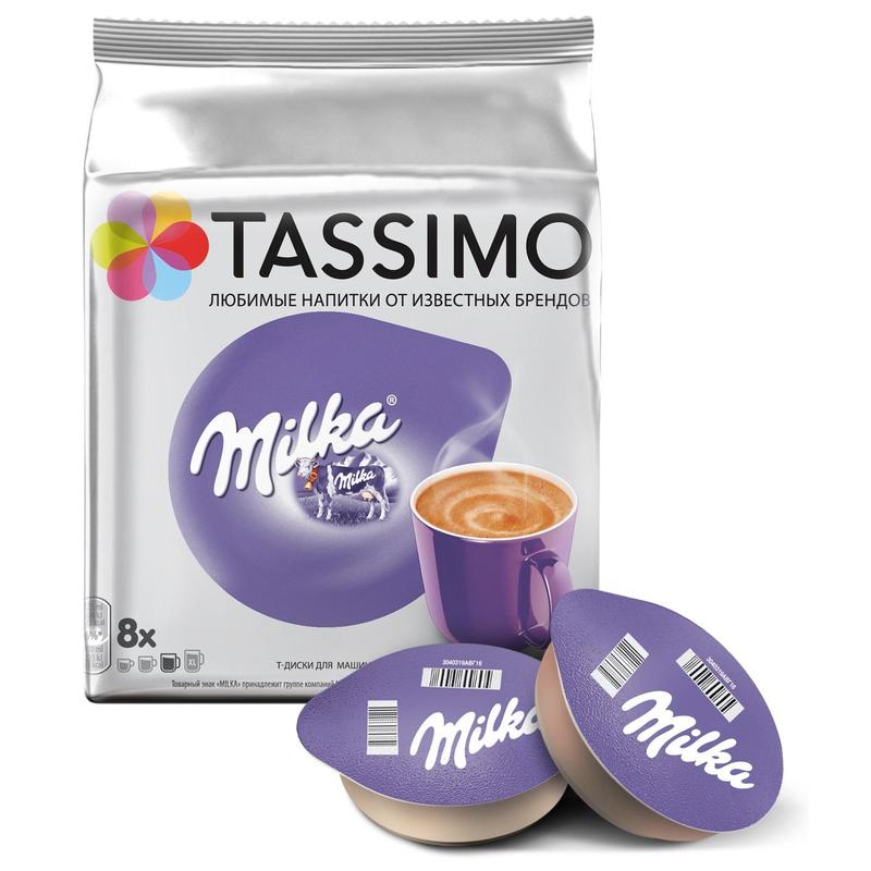 фото Кофе в капсулах jacobs tassimo milka chocolate т-диски, 8 шт.